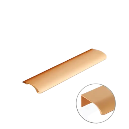 Mâner de mobilier, pentru cant, Amour, auriu, rose, brush, 600mm - lussoline