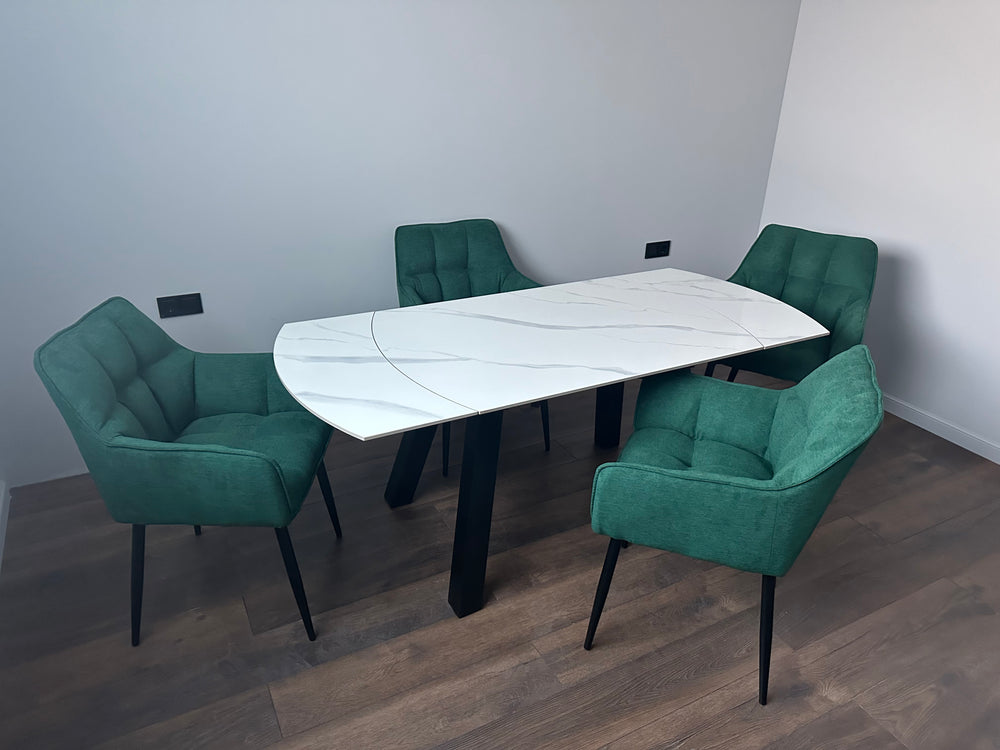 Pachet masa extensibila Extensia + 4 scaune Pavia Lussoline