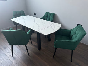 Pachet masa extensibila Extensia + 4 scaune Pavia Lussoline