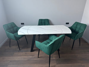 Pachet masa extensibila Extensia + 4 scaune Pavia Lussoline