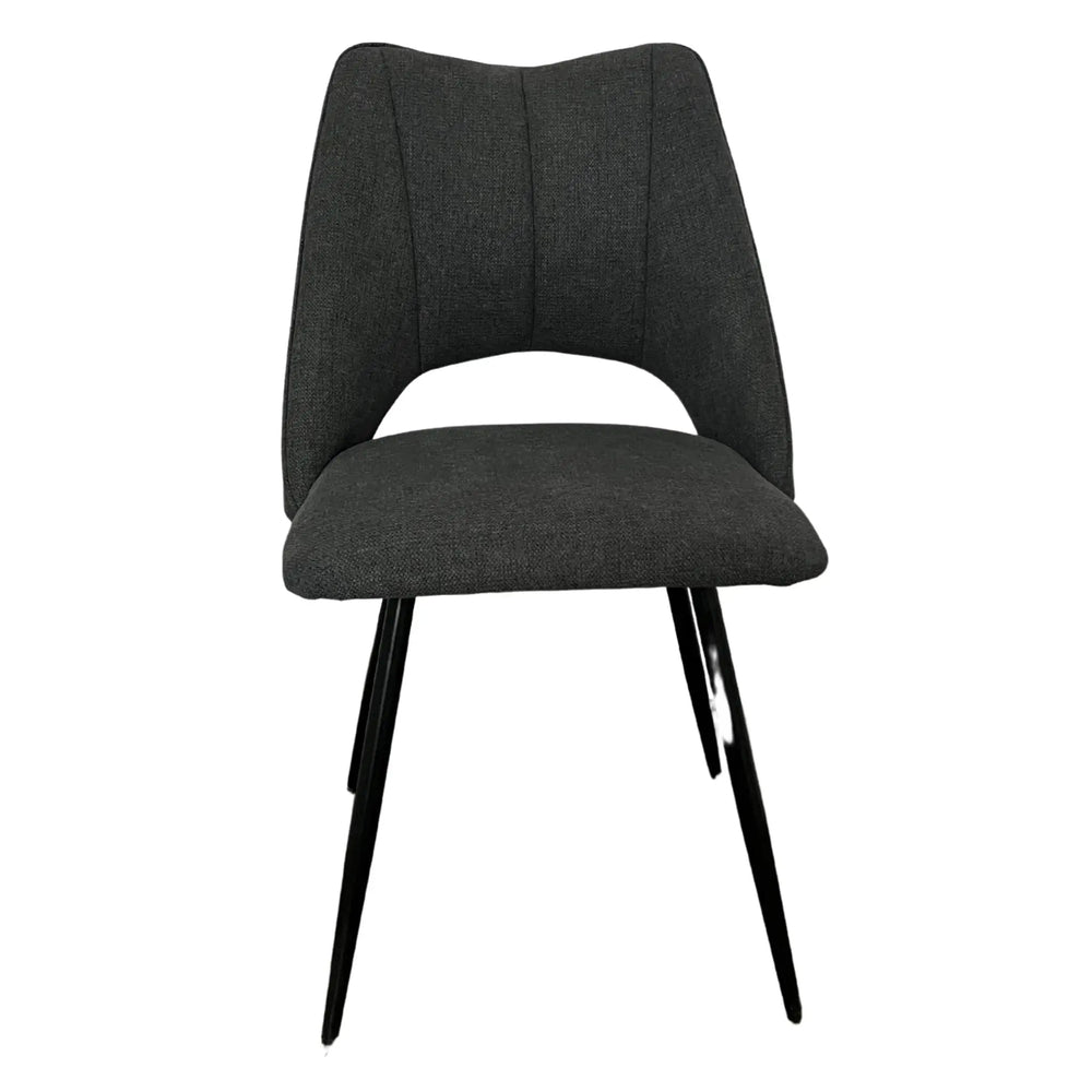 Scaun dining din textil si cadru metalic cu acoperire pulbere Delfo - DC2480 lussoline