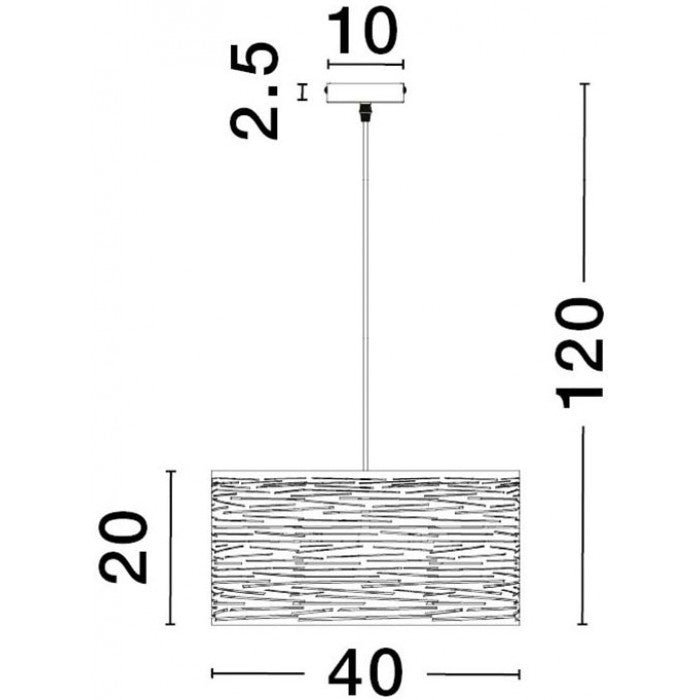 Suspensie Nova Luce Zane, negru, metal, 2XE27, D.40 cm - lussoline