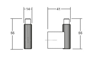 Agățătoare cuier Viefe Arpa, negru mat, 55 × 14 × 41 mm - imagine 2