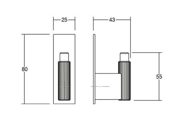 Agățătoare cuier Viefe Arpa, oțel inoxidabil, 80 × 25 × 43 mm - imagine 2