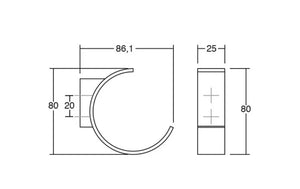 Agățătoare cuier Viefe Birdd, negru mat, 80 × 25 × 86,1 mm