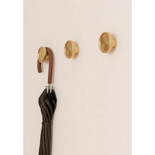 Agățătoare cuier Viefe Boto, alamă cava periată, 80 × 45 mm - imagine 2