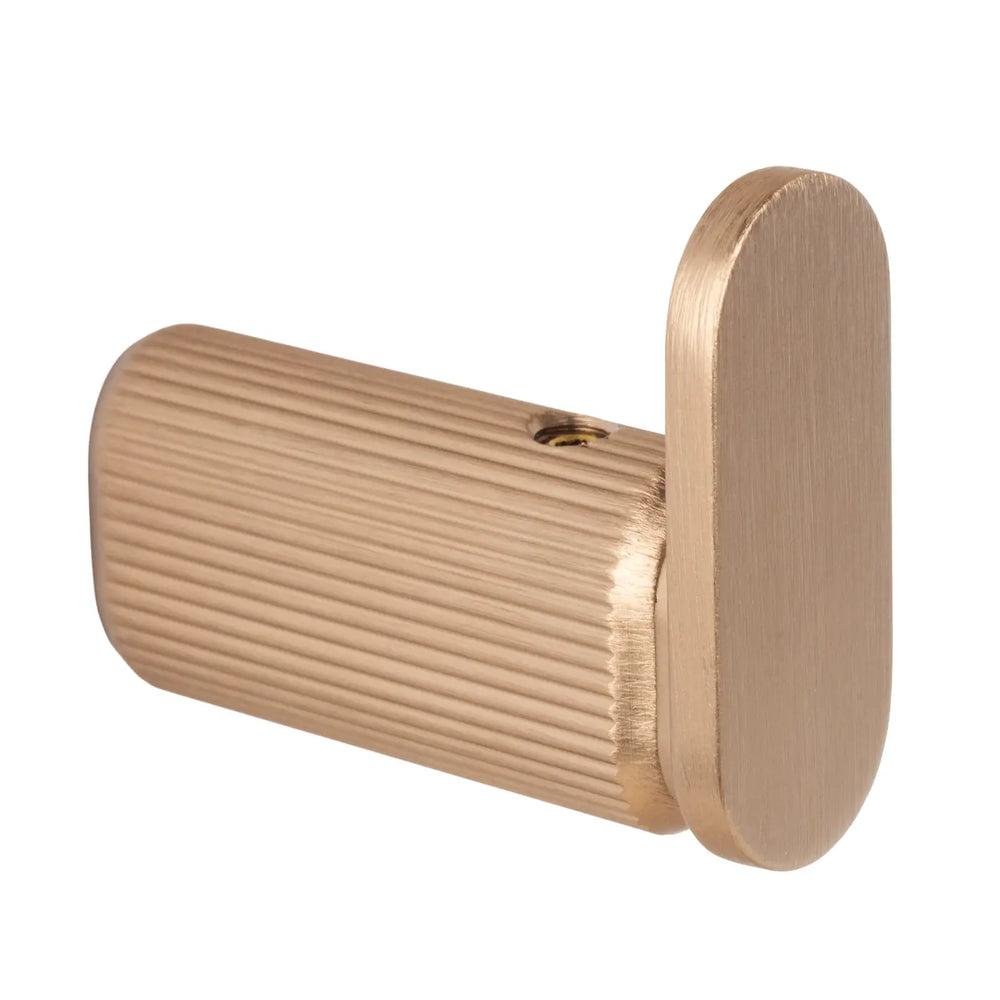 Agățătoare cuier Viefe Brooklyn, alamă cava periată, 15 × 35 mm