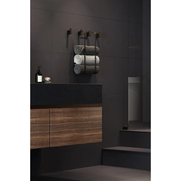 Agățătoare cuier Viefe Casey, maro metalic texturat și bronz mat, 23 × 61 mm - imagine 3