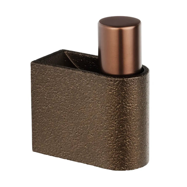 Agățătoare cuier Viefe Casey, maro metalic texturat și bronz mat, 23 × 61 mm
