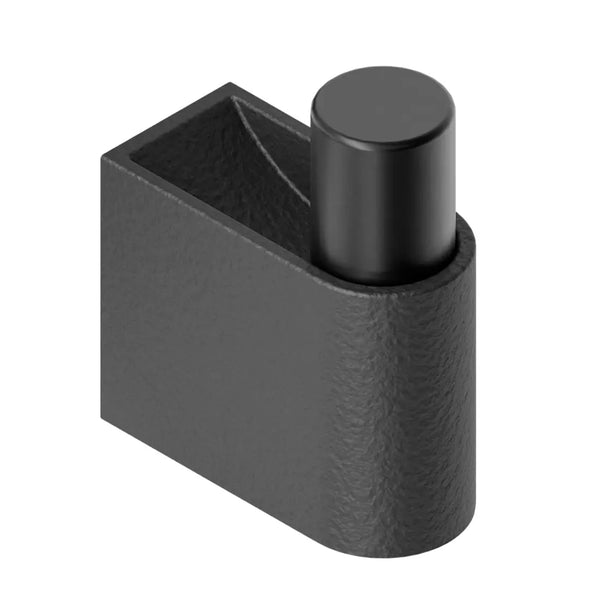 Agățătoare cuier Viefe Casey, negru lava texturat și negru mat, 23 × 61 mm