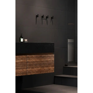 Agățătoare cuier Viefe Casey, negru lava texturat și negru mat, 23 × 61 mm - imagine 3