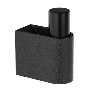 Agățătoare cuier Viefe Casey, negru lava texturat și negru mat, 23 × 61 mm
