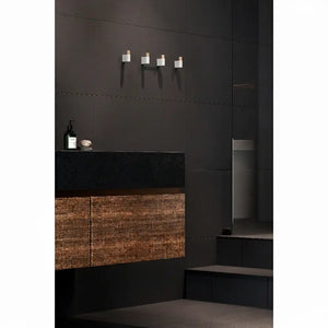 Agățătoare cuier Viefe Casey, piatră texturată albă și stejar, 23 × 61 mm - imagine 3