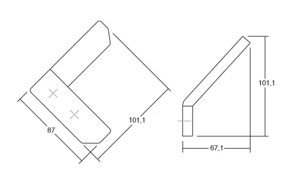 Agățătoare cuier Viefe Corner, gri antracit și roz, 101 × 87 × 67 mm - imagine 2