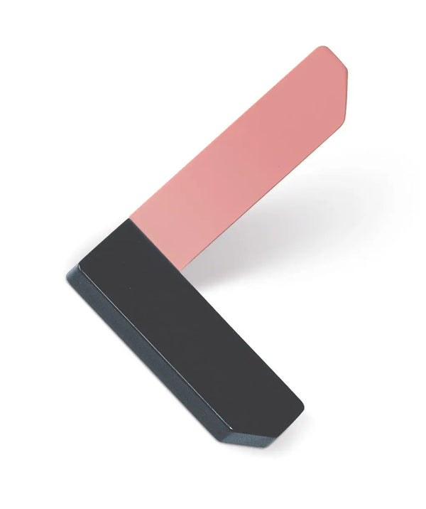 Agățătoare cuier Viefe Corner, gri antracit și roz, 101 × 87 × 67 mm