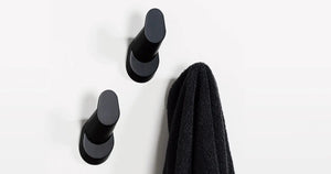 Agățătoare cuier Viefe Crestt, negru mat, 53 × 109 × 39 mm