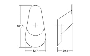 Agățătoare cuier Viefe Crestt, negru mat, 53 × 109 × 39 mm - imagine 3