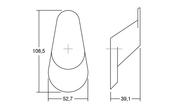 Agățătoare cuier Viefe Crestt, negru mat, 53 × 109 × 39 mm - imagine 3