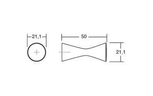 Agățătoare cuier Viefe Diabolo, gri periat, 21,1 × 50 mm