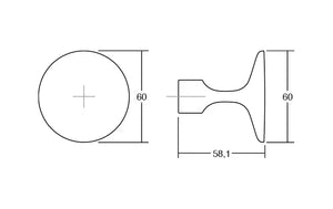Agățătoare cuier Viefe Floid, alb mat, Ø 60 mm - imagine 3