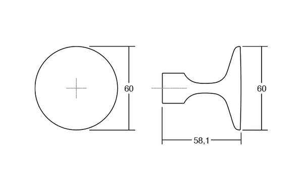 Agățătoare cuier Viefe Floid, alb mat, Ø 60 mm - imagine 3