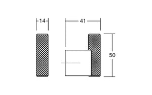 Agățătoare cuier Viefe Graf, negru periat, 14 × 41 × 50 mm - imagine 3