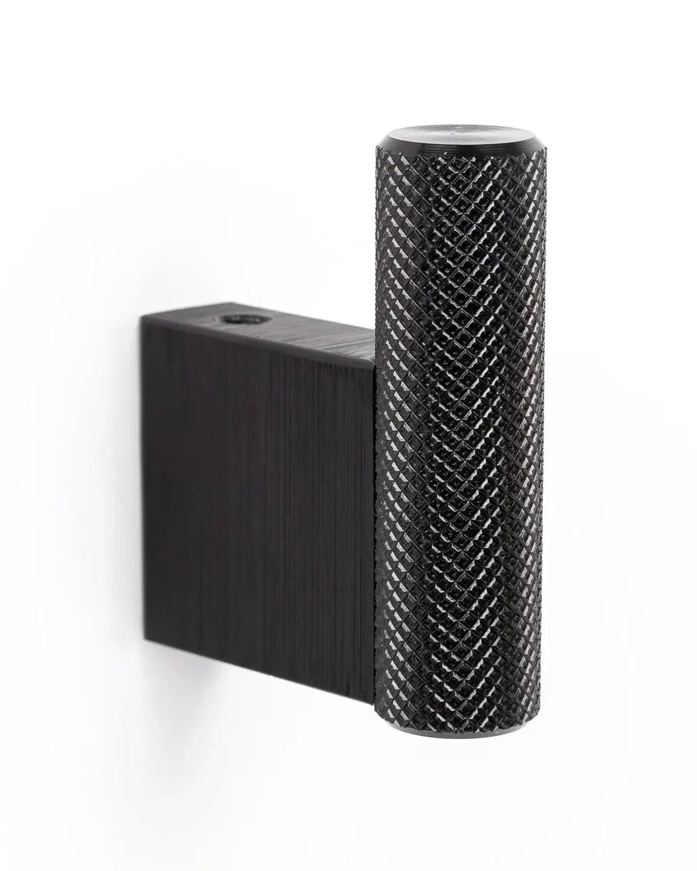Agățătoare cuier Viefe Graf, negru periat, 14 × 41 × 50 mm