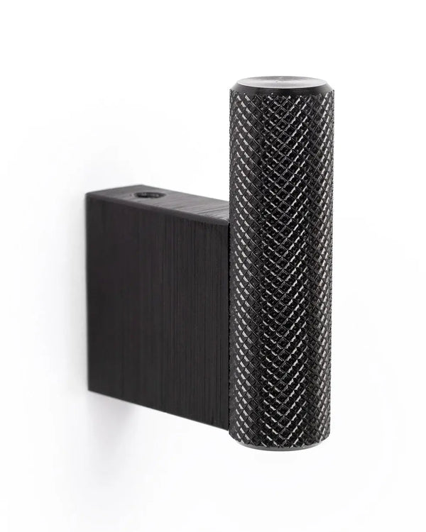 Agățătoare cuier Viefe Graf, negru periat, 14 × 41 × 50 mm