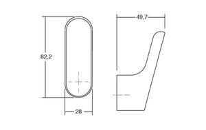 Agățătoare cuier Viefe Luv Wood, frasin negru mat lacuit, 82,2 × 28 × 49,7 mm - imagine 3