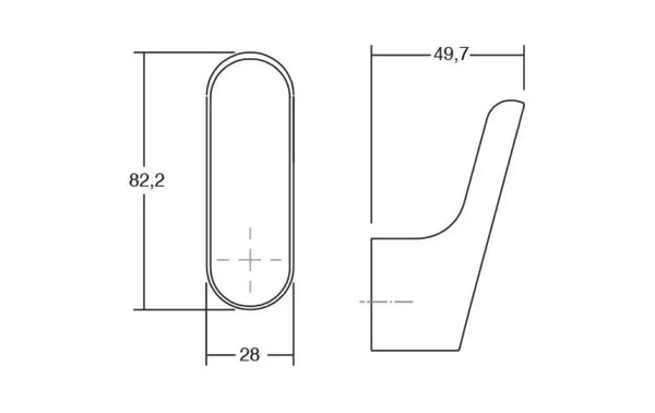 Agățătoare cuier Viefe Luv Wood, stejar, 82,2 × 28 × 49,7 mm - imagine 3