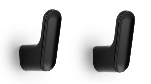 Agățătoare cuier Viefe Luv Zamak, negru mat, 51,2 × 17,5 × 41,1 mm