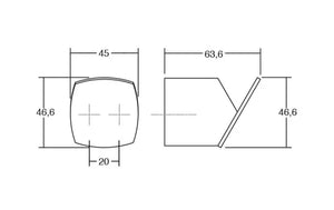 Agățătoare cuier Viefe Megg, gri lava și stejar, 46,6 × 45 × 63,6 mm - imagine 3