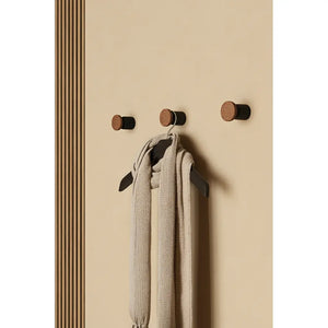 Agățătoare cuier Viefe Piece, negru mat lacuit și plută, 48 × 64 mm - imagine 3