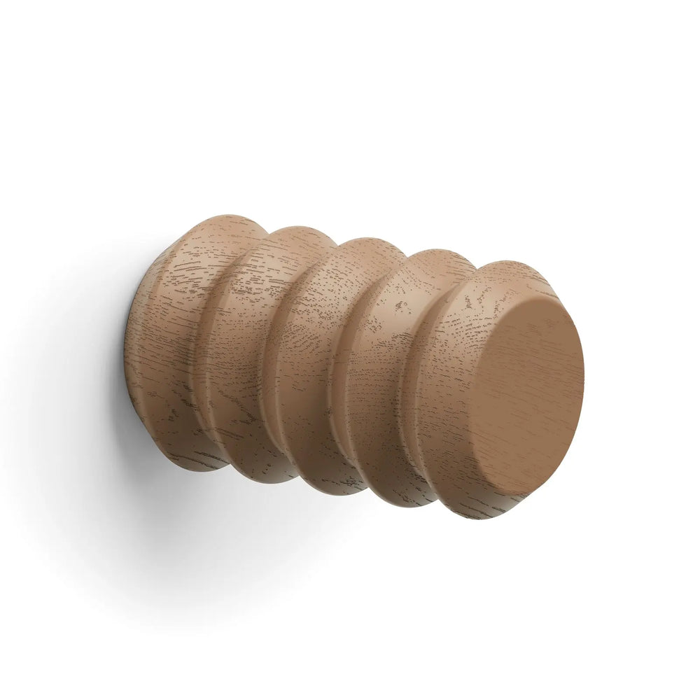 Agățătoare cuier Viefe Pulse Color, maro ceramic, 28 × 45 mm