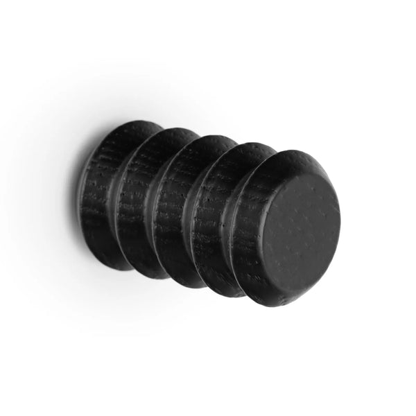Agățătoare cuier Viefe Pulse, negru mat lacuit, 28 × 45 mm