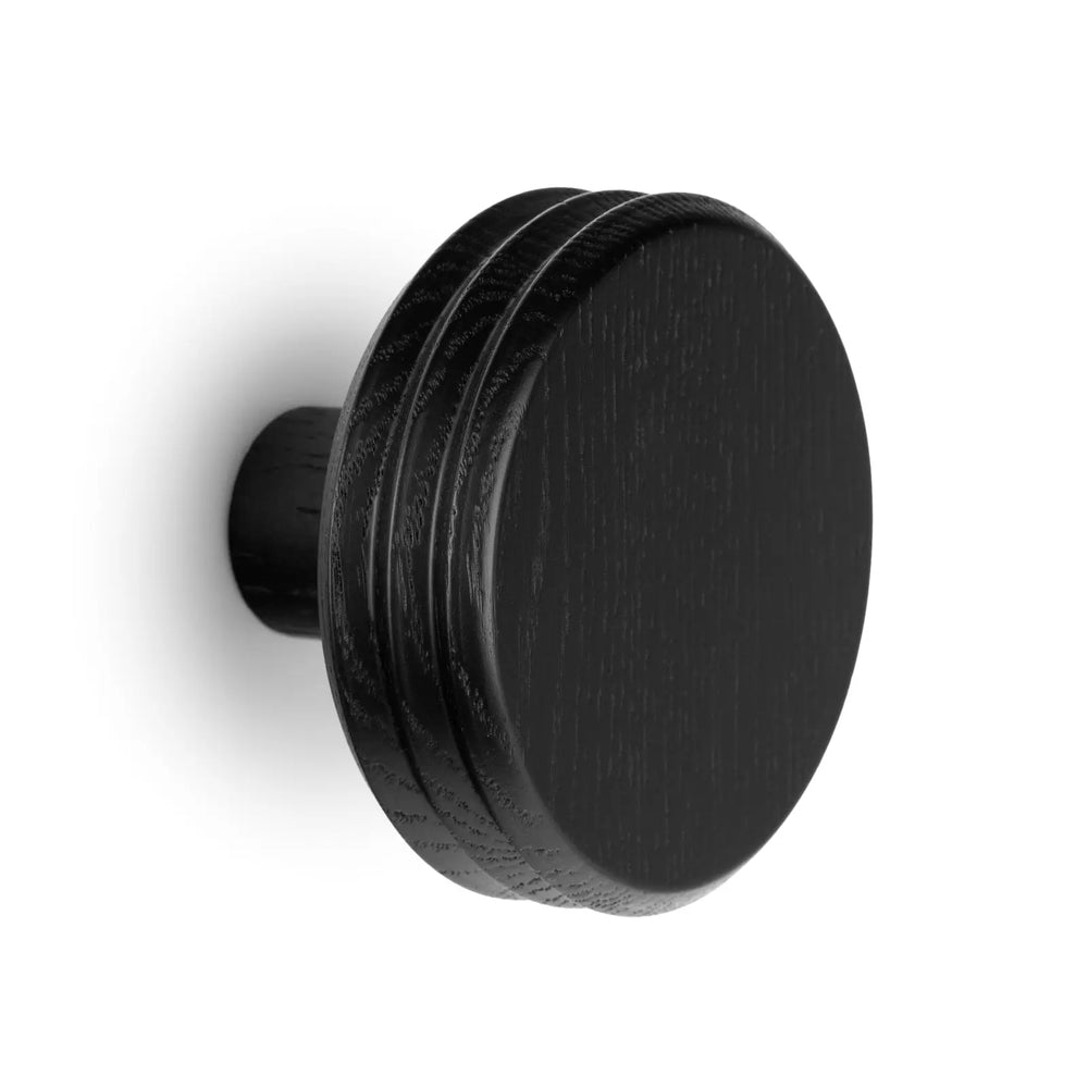 Agățătoare cuier Viefe Pulse, negru mat lacuit, 90 × 62 mm