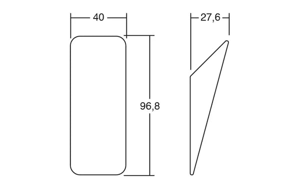 Agățătoare cuier Viefe Switch, alb lacuit, 96,8 mm