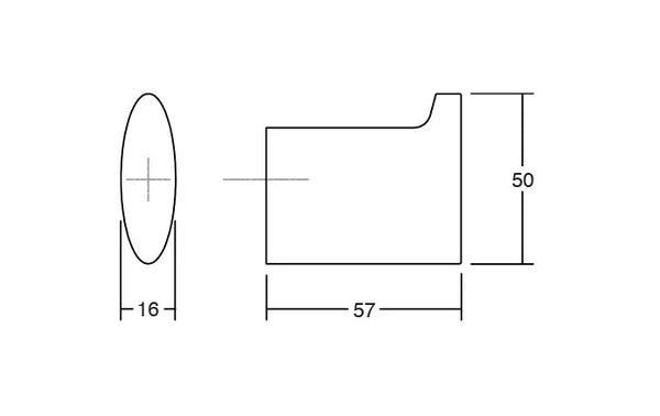 Agățătoare cuier Viefe Takk, auriu periat, 16 × 50 × 57 mm - imagine 3