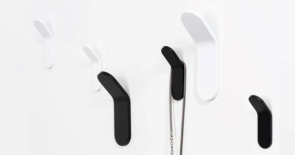 Agățătoare cuier Viefe Tik, alb mat, 25 × 80 × 30 mm
