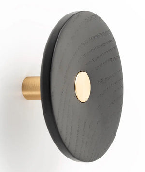 Agățătoare cuier Viefe Zoot, alamă întunecată periată și negru, Ø 120 mm