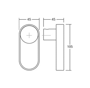 Agățătoare cuier ovală Viefe Orbit, cupru periat și negru periat, 105 × 45 mm - imagine 3