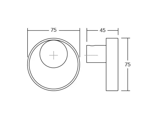 Agățătoare cuier rotundă Viefe Orbit, cupru periat și negru periat, 75 × 45 mm - imagine 2