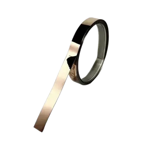 Banda decorativa autoadeziva din inox, auriu lucios, 40mm latime *5ml (rola) - lussoline