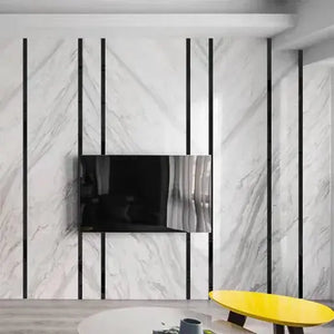 Banda decorativa autoadeziva din inox, negru lucios, 50mm latime *5ml (rola) - lussoline