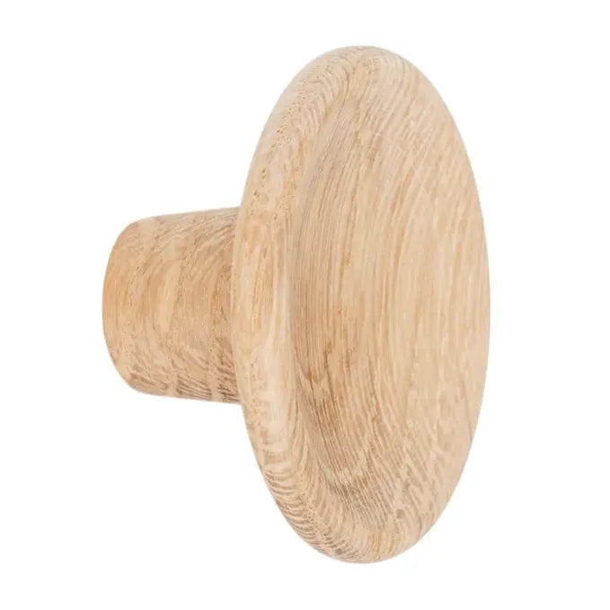 Buton din lemn Viefe Disc, natur, Ø 38 mm