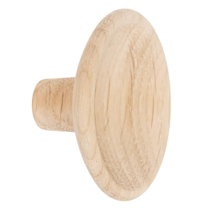 Buton din lemn Viefe Disc, natur, Ø 50 mm