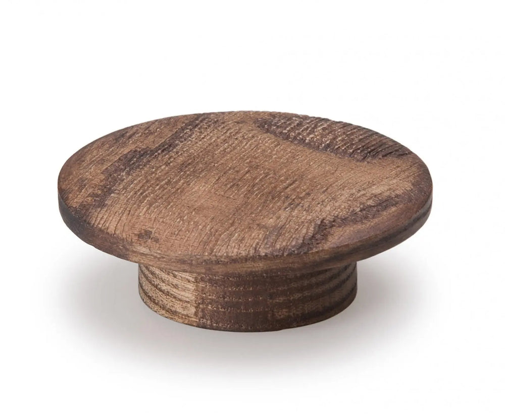Buton din lemn Viefe Echo, maro periat, Ø 60 mm
