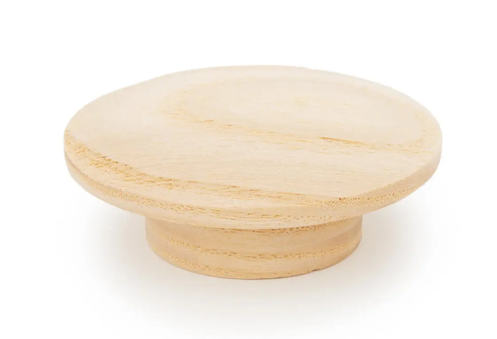 Buton din lemn Viefe Echo, natur periat, Ø 60 mm