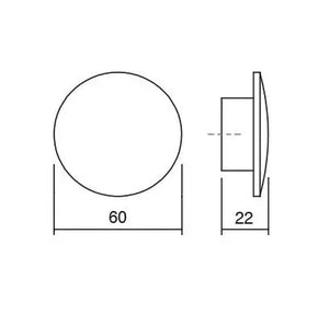 Buton din lemn Viefe Echo, negru periat, Ø 60 mm