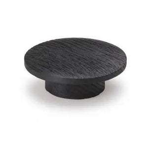 Buton din lemn Viefe Echo, negru periat, Ø 60 mm